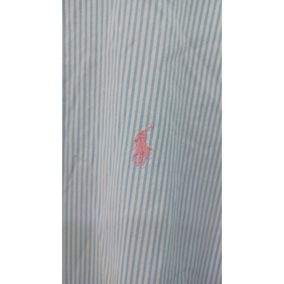Polo Ralph Lauren Mens Classic Fit Short Sleeve Shirt XL Striped Blue White - Picture 3 of 7